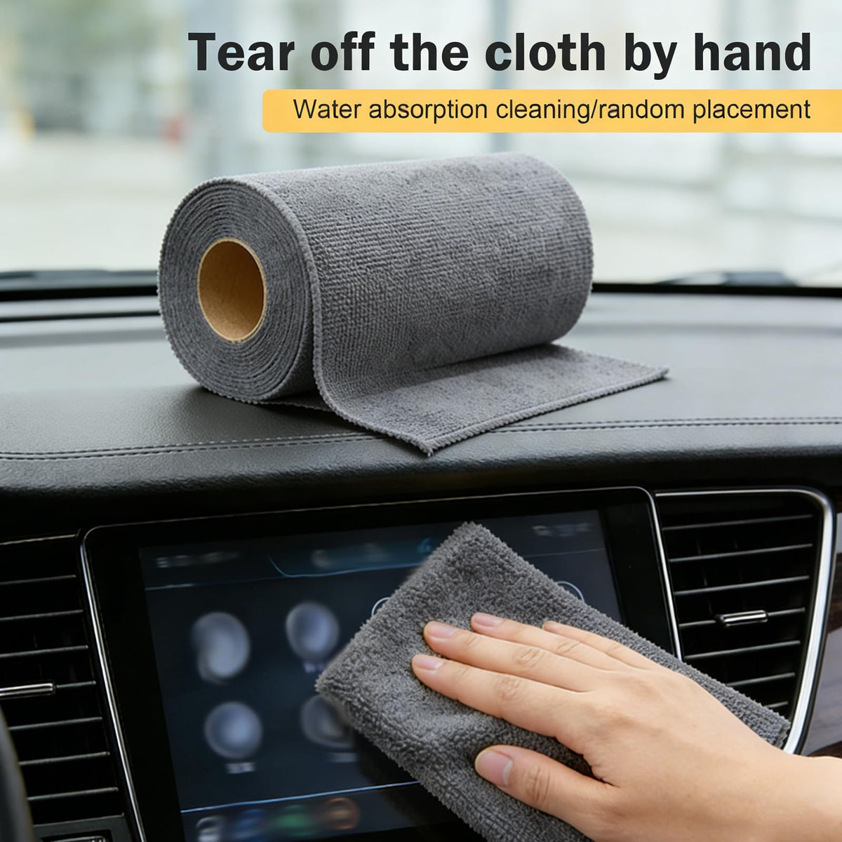 20 PCS Gray Microfiber Cleaning Cloth Roll R424646