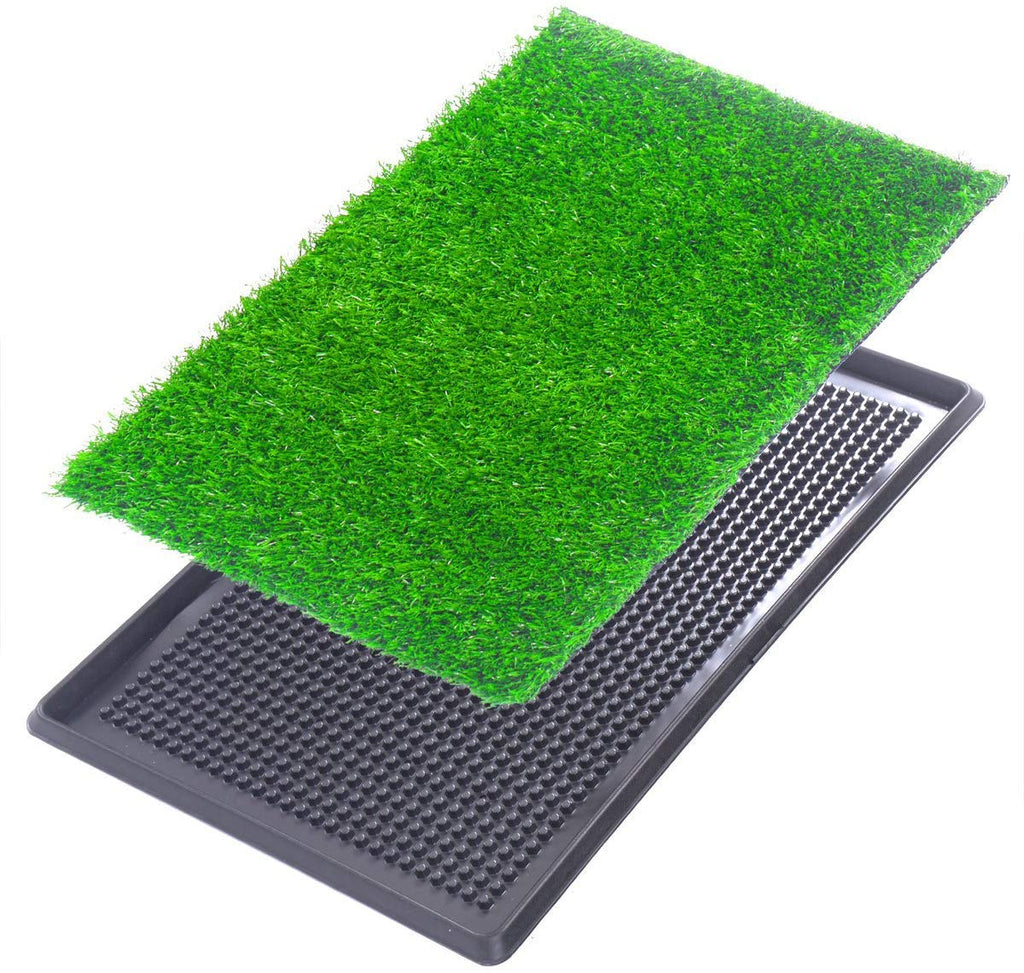Indoor Outdoor Dog Puppy Potty Trainer Pad Grass Toilet Mat Tray 25"x20" W185730