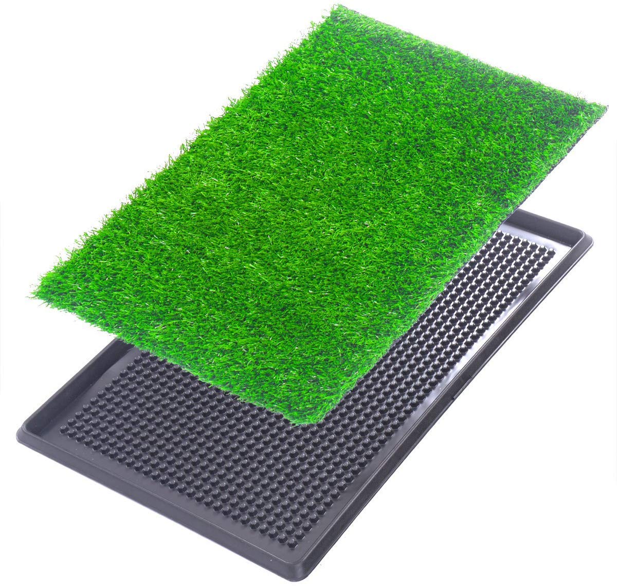Indoor Outdoor Dog Puppy Potty Trainer Pad Grass Toilet Mat Tray 25"x20" W185730