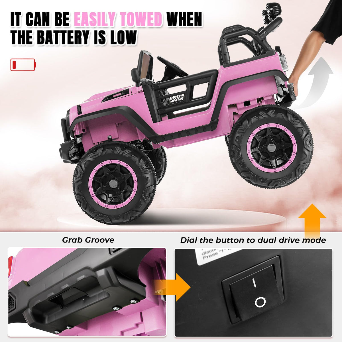 24V 2 Seater Pink Ride On Car X114239