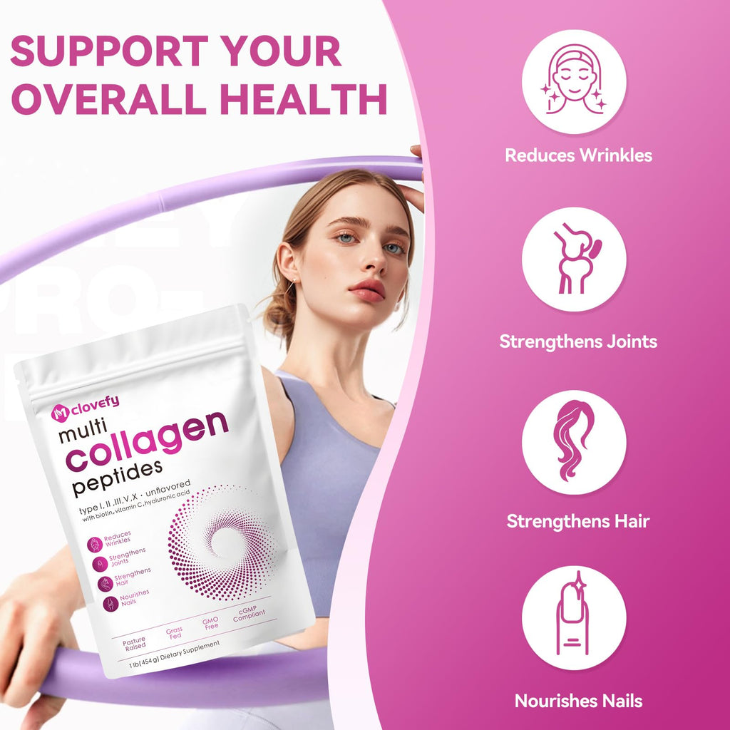 Unflavored Multi Collagen Peptides Powder 1lb G65703