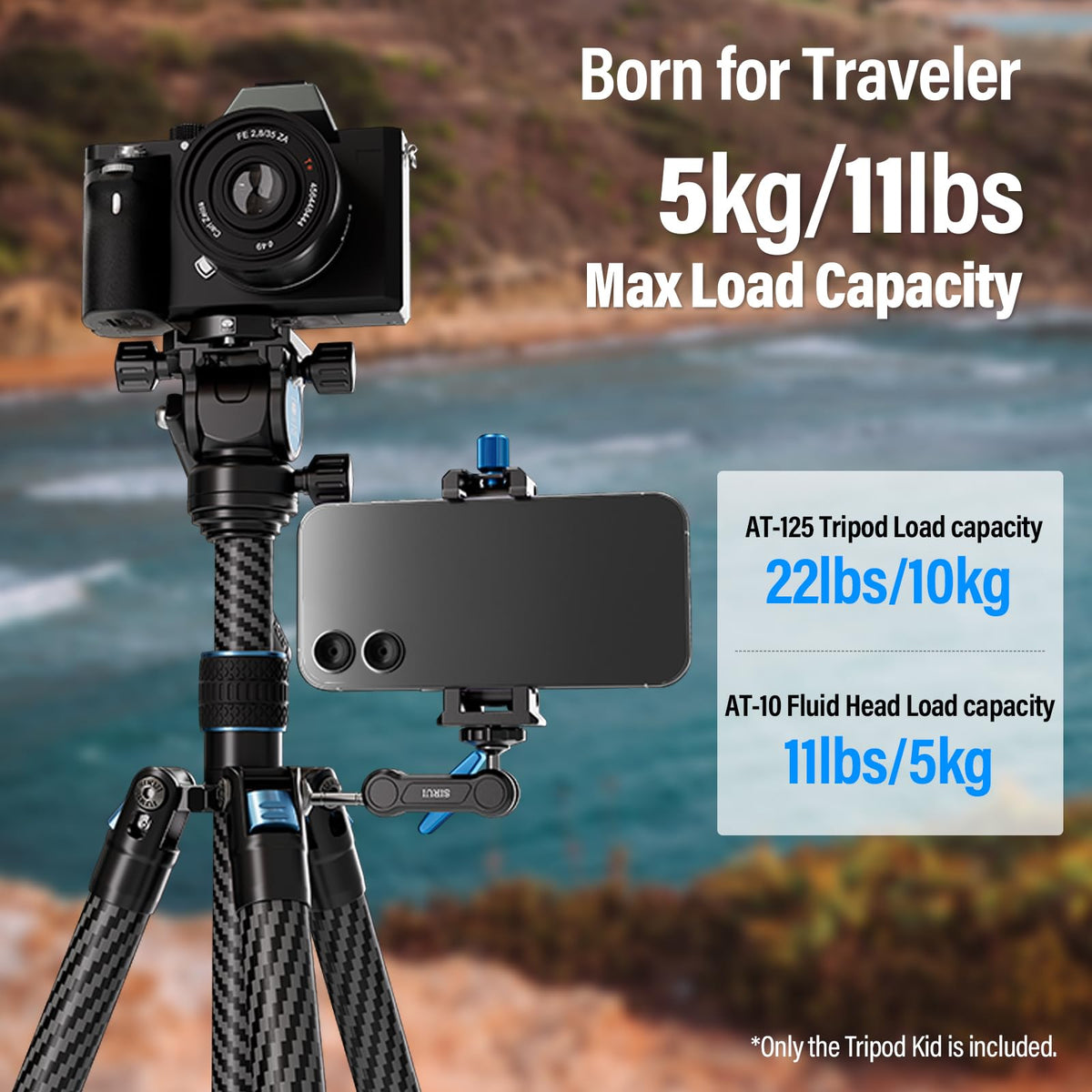 Carbon Fiber Tripod with Panoramic Fluid Head M67838