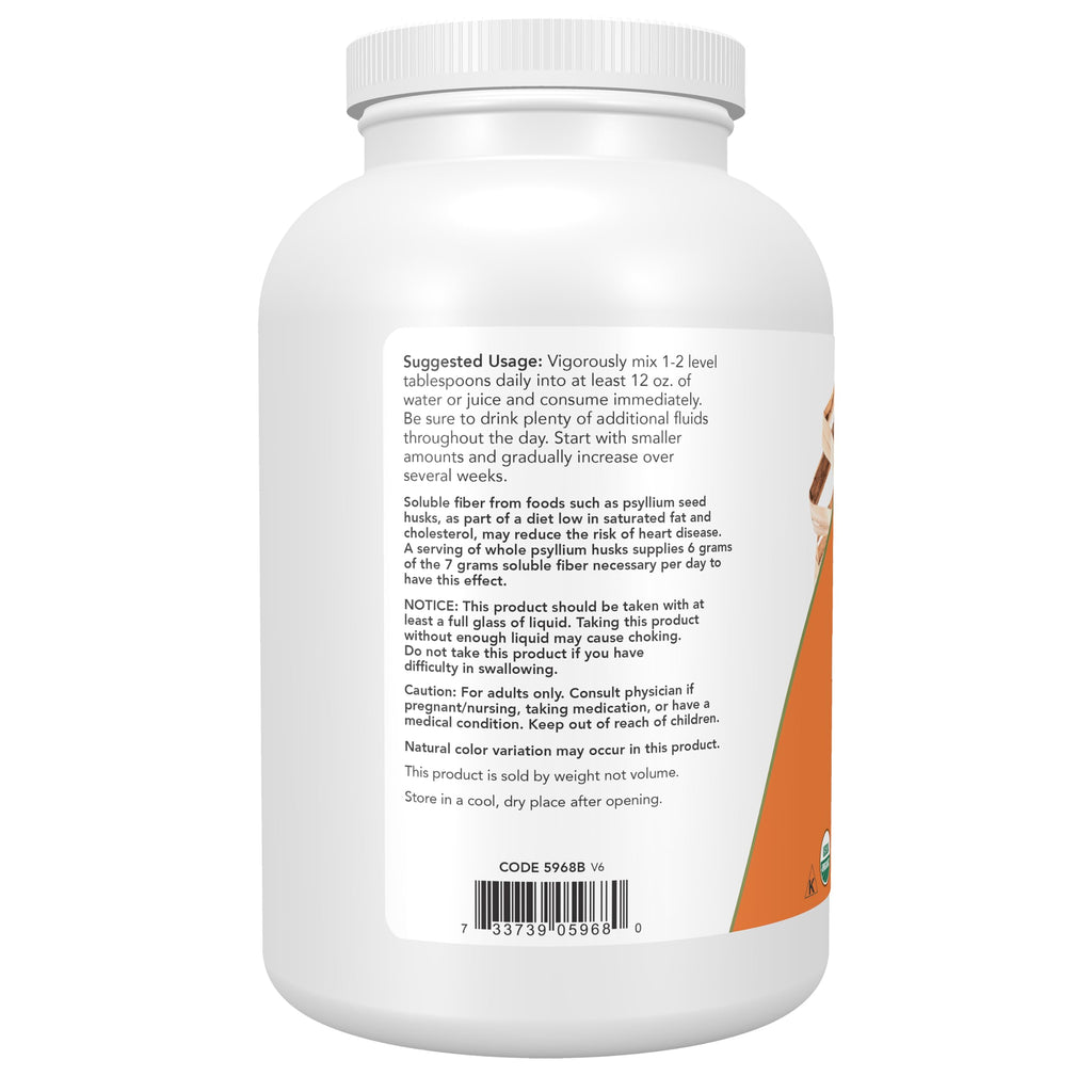 Organic Whole Psyllium Husks 12 oz B6062