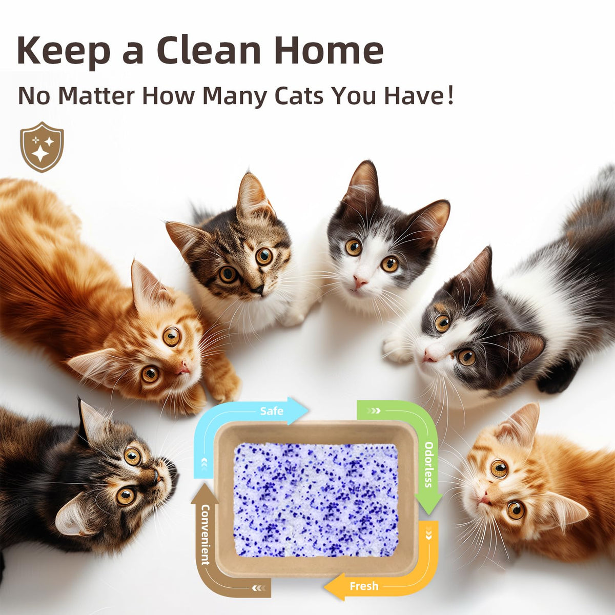 Crystal Cat Litter Silica Gel Non-Clumping Unscented 17.2 lb X87234