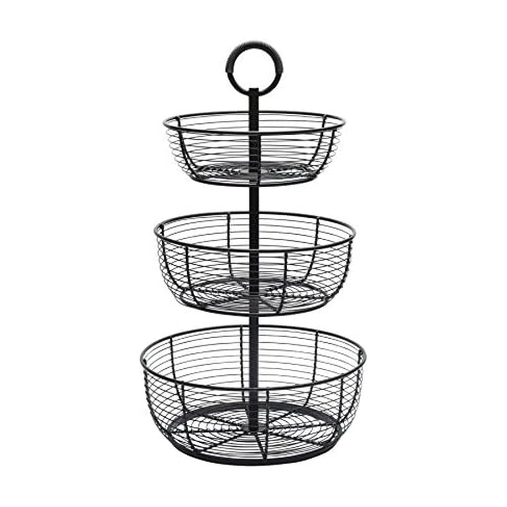 3-Tier Metal Floor Standing Fruit Storage Basket O2080