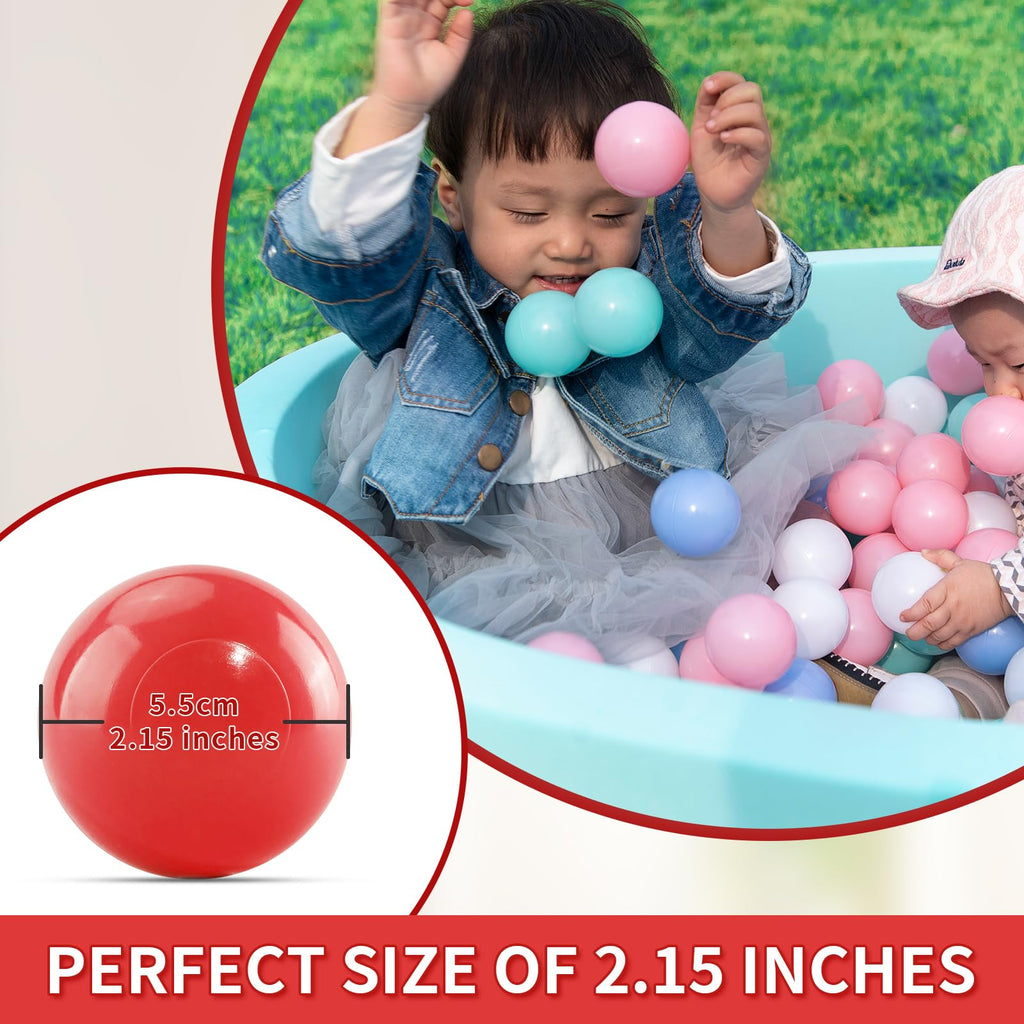 100pcs Crush Proof Plastic BPA Free Non-Toxic Play Balls U53699