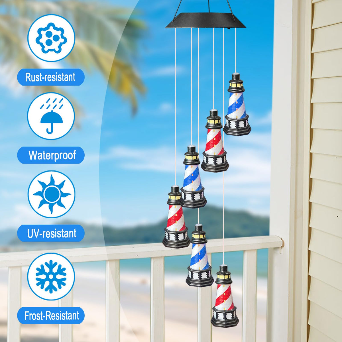 Color Changing LED Wind Chimes D7430