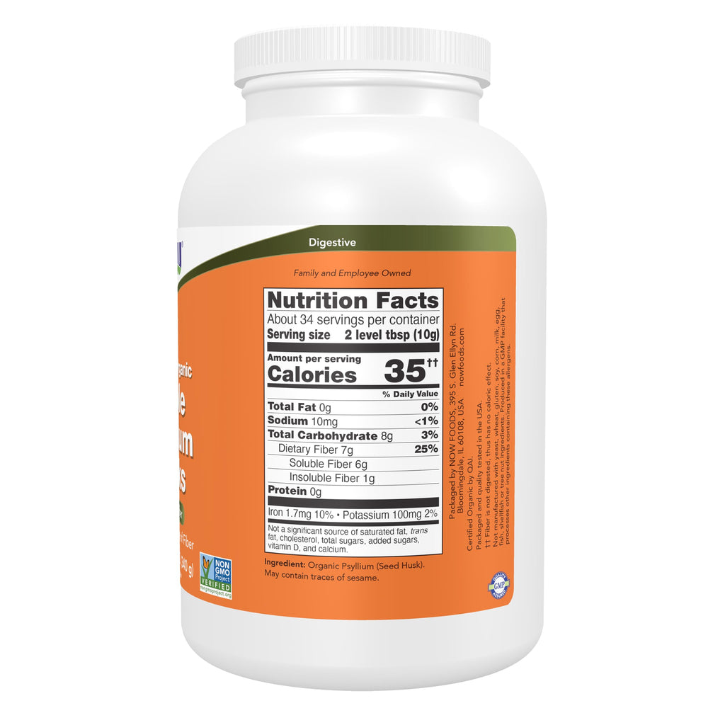 Organic Whole Psyllium Husks 12 oz B6062