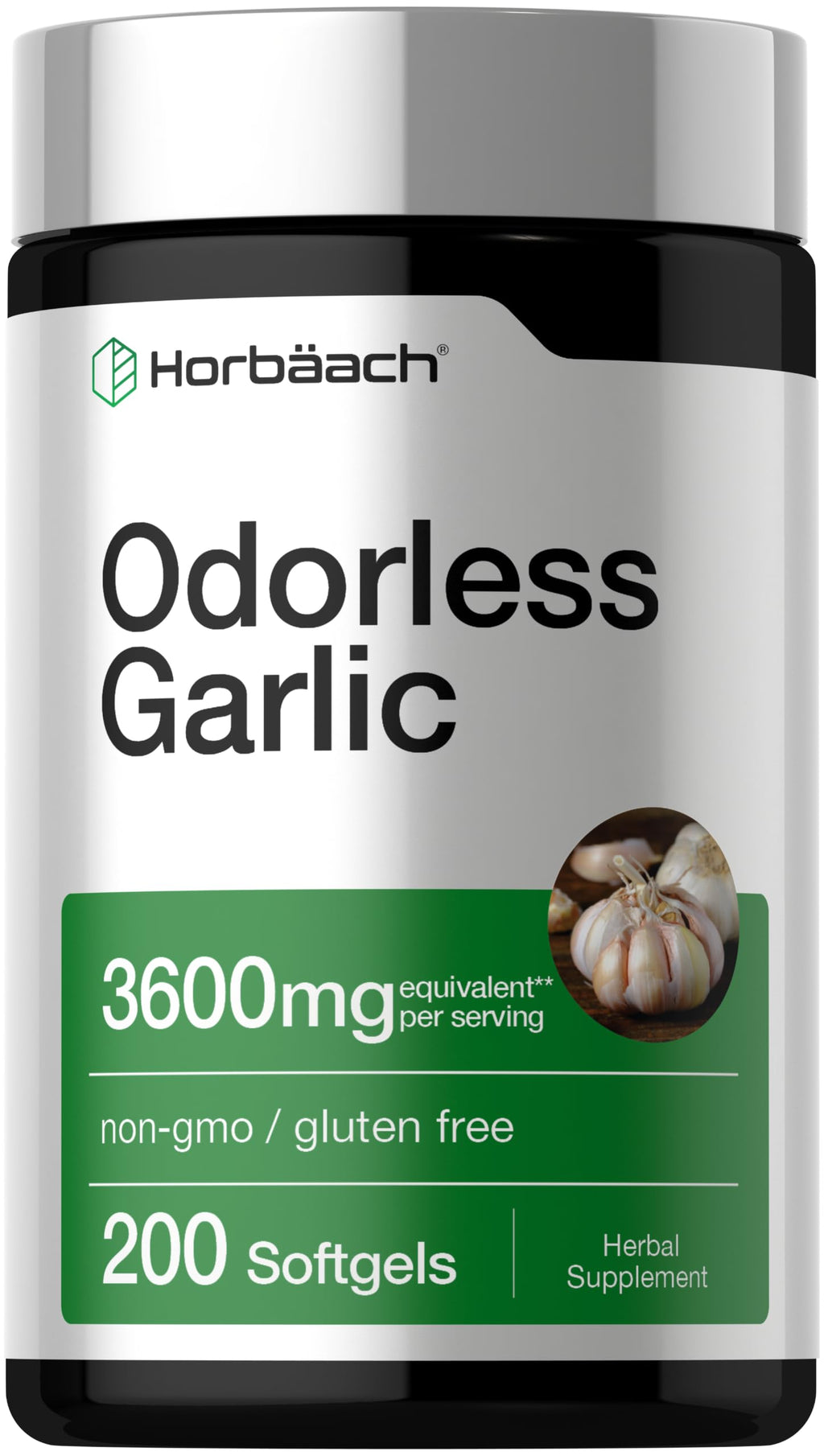 Odorless Garlic Softgel Supplement 200 Pills U78471
