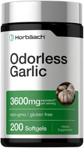 Odorless Garlic Softgel Supplement 200 Pills U78471