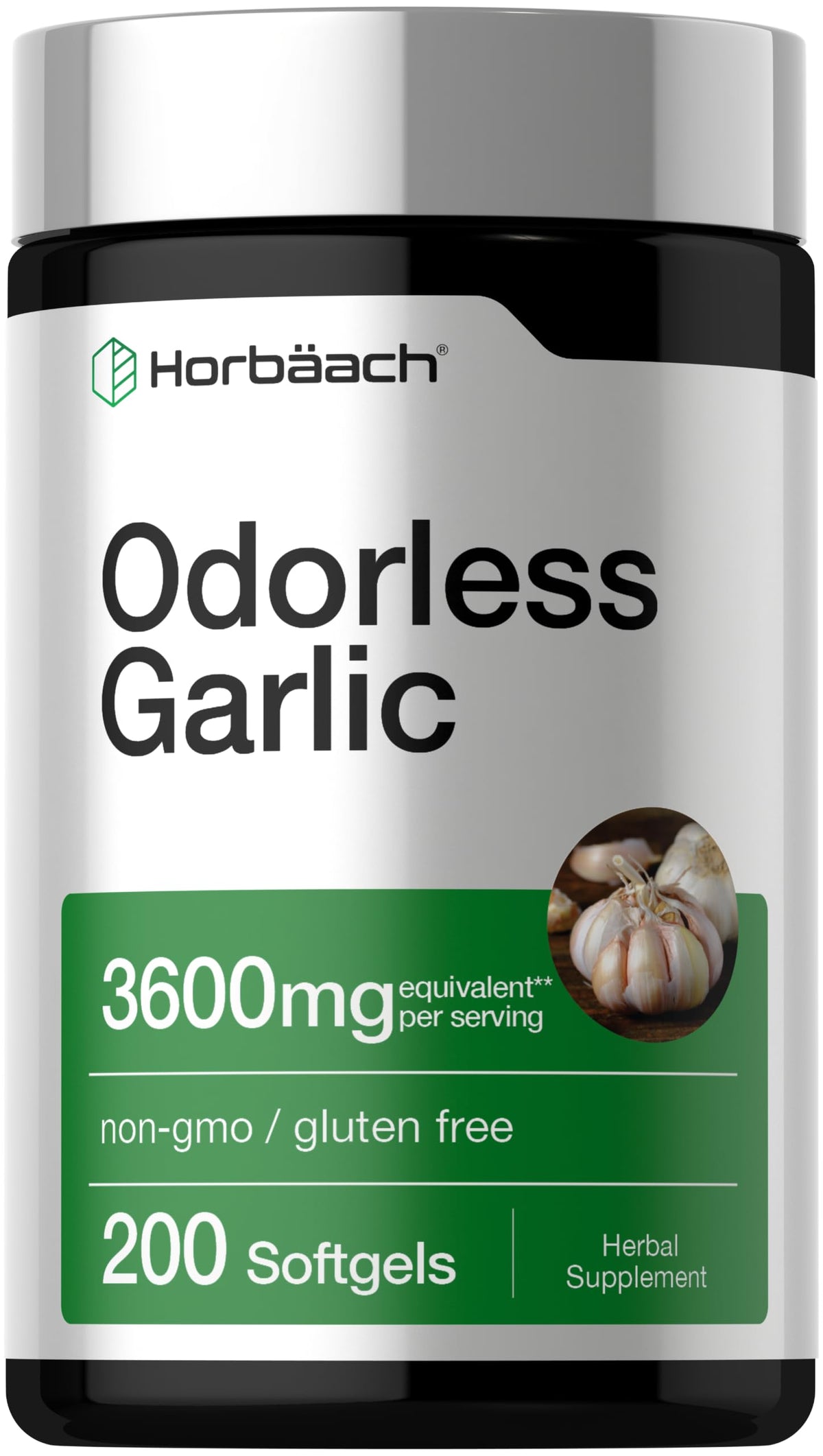 Odorless Garlic Softgel Supplement 200 Pills U78471