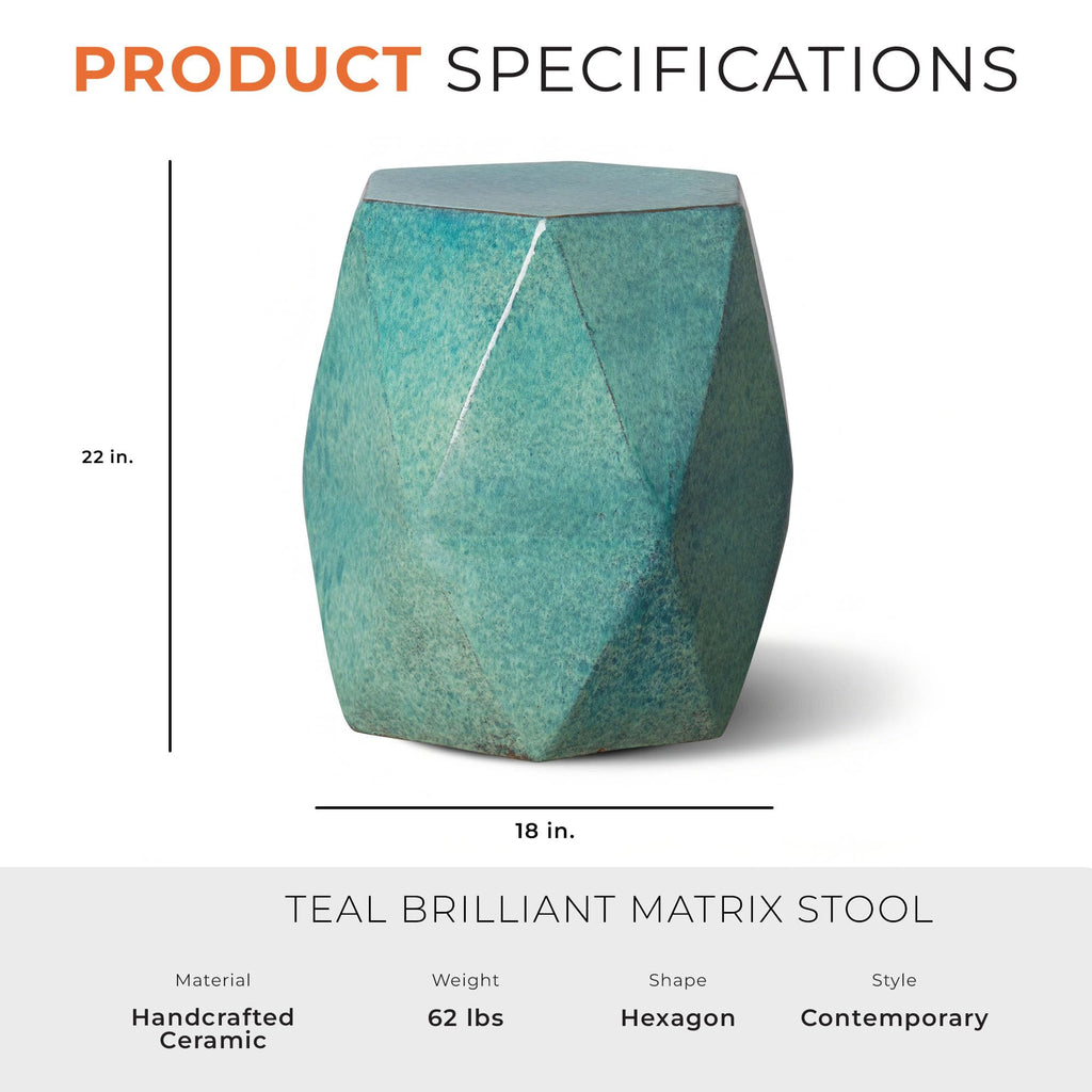 Teal 18x22 Stool J572
