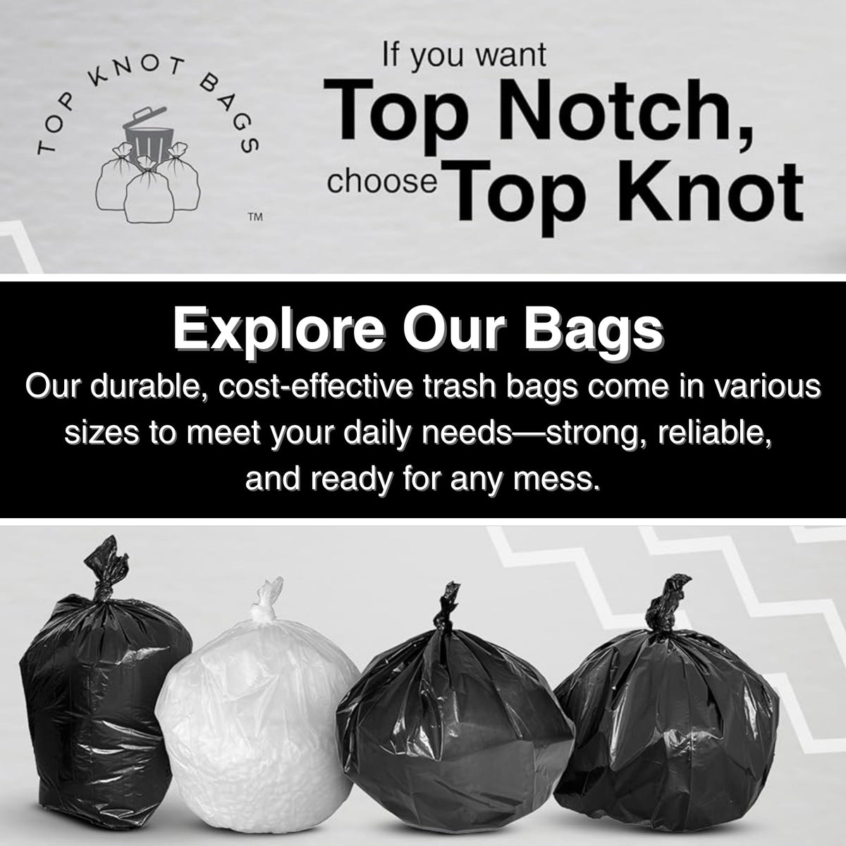 45 Gallon Black 1.5 Mil Trash Bags 100 Count F48345