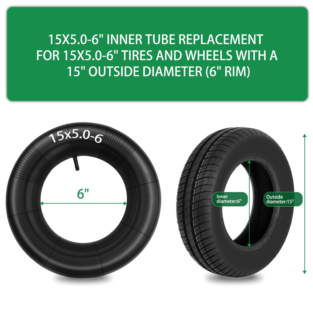 15x6.00-6 Inner Tube with TR-13 Straight Valve Stem X256803