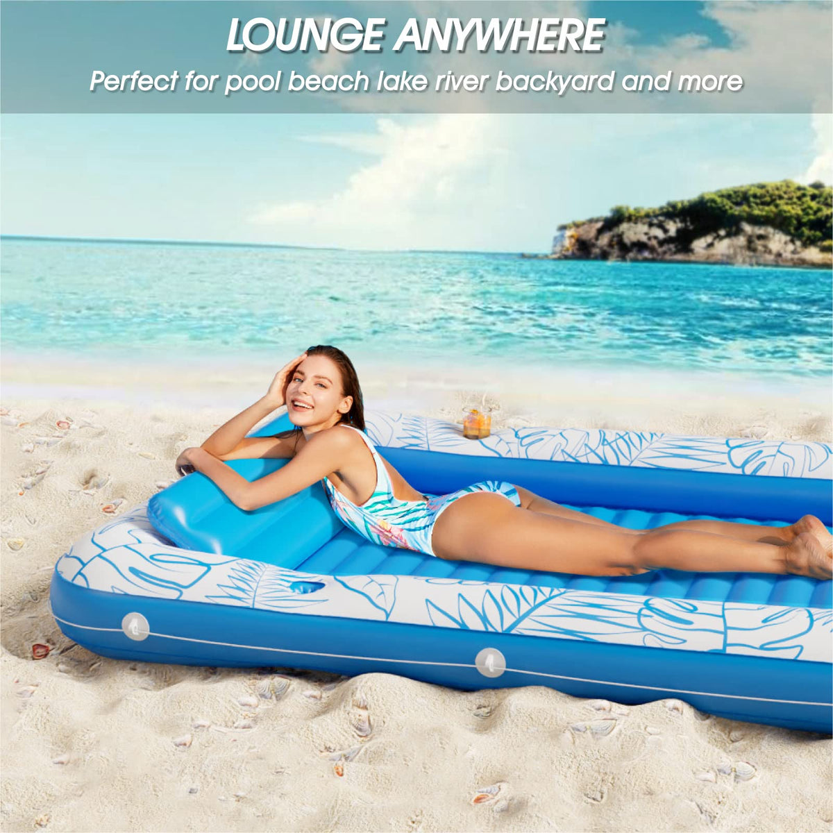 Inflatable Tanning Pool Lounger Float N1771