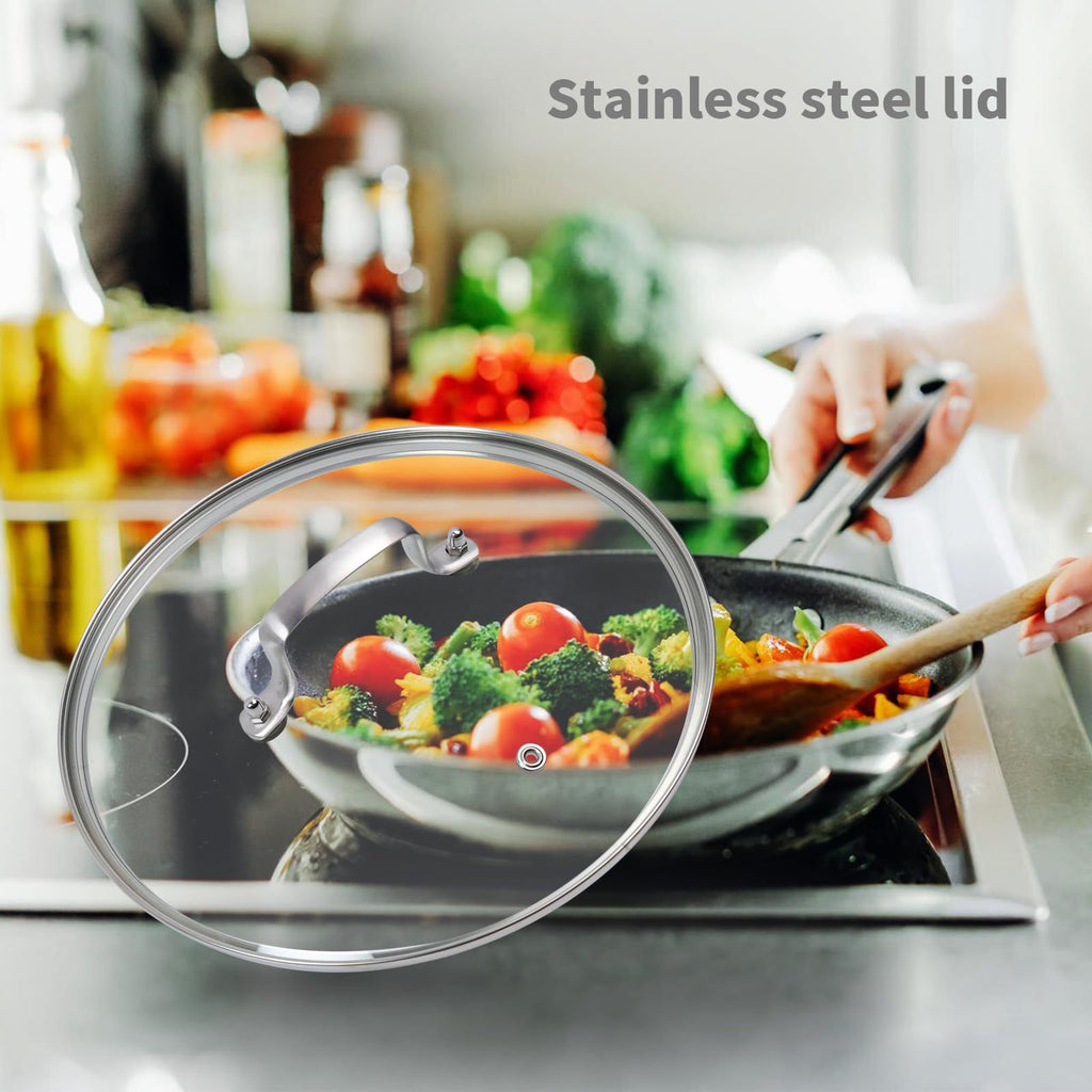 10" Tempered Glass Pan Lid with Steam Vent F683