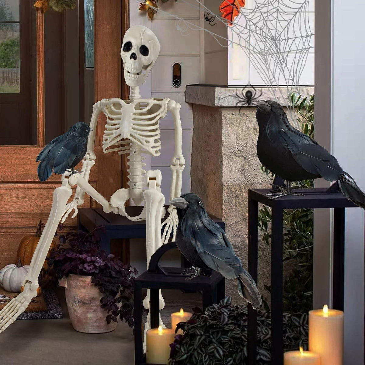 5.4FT Posable Skeleton Decorations Y323193