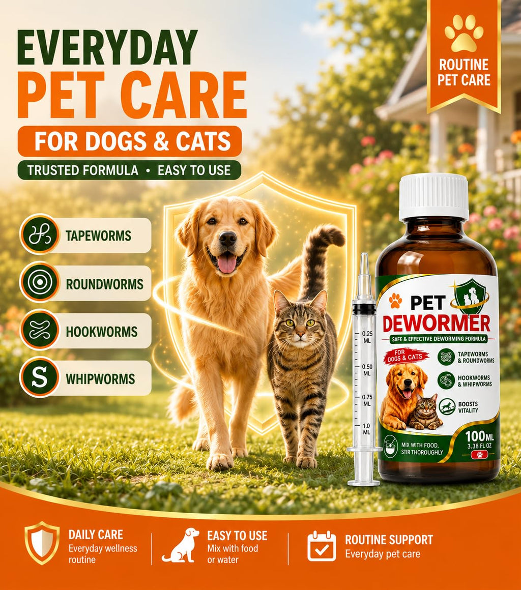 Praziquantel & Pyrantel Pamoate Oral Suspension for Dogs & Cats 3.38 fl oz I344