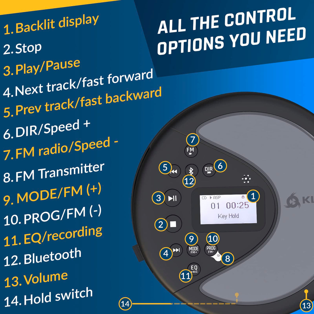 Portable CD Player with Bluetooth X8566
