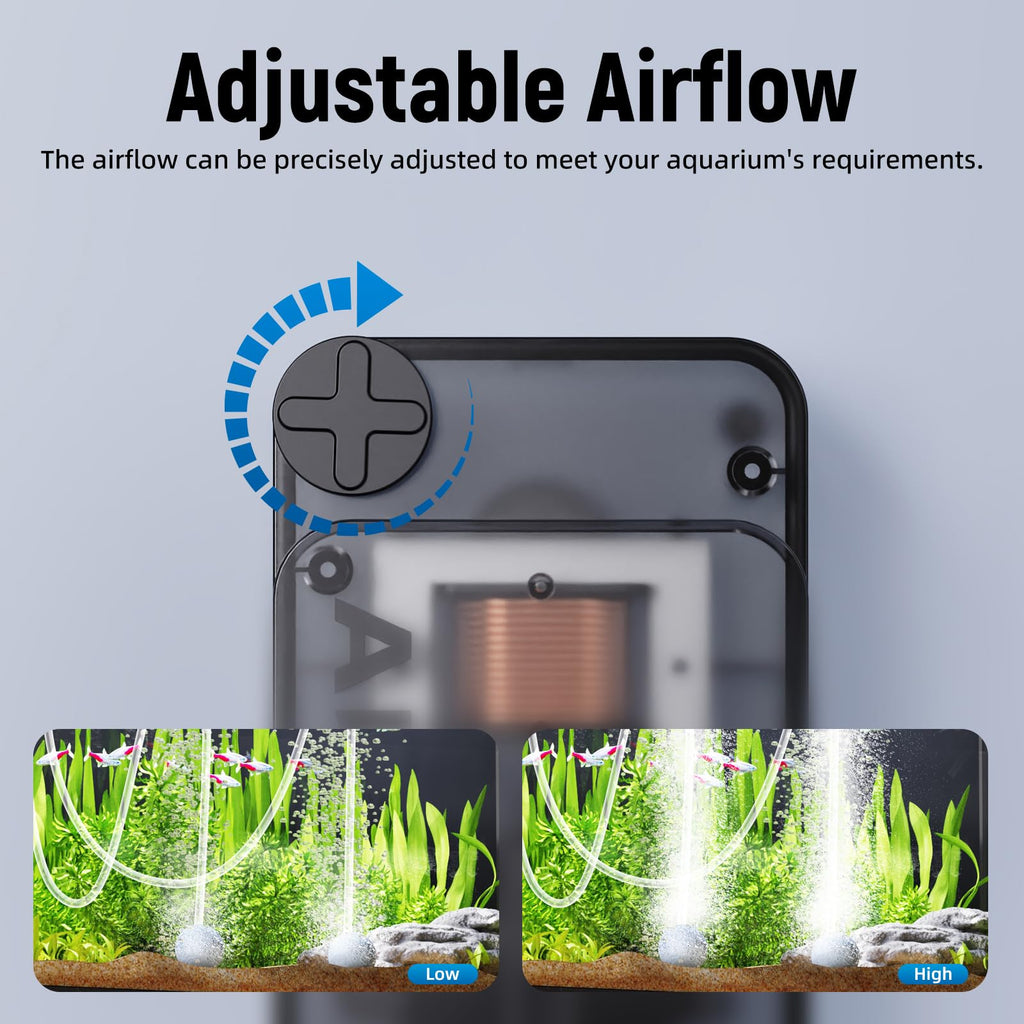 Aquarium Air Pump with Air Stone Bubbler Z11478