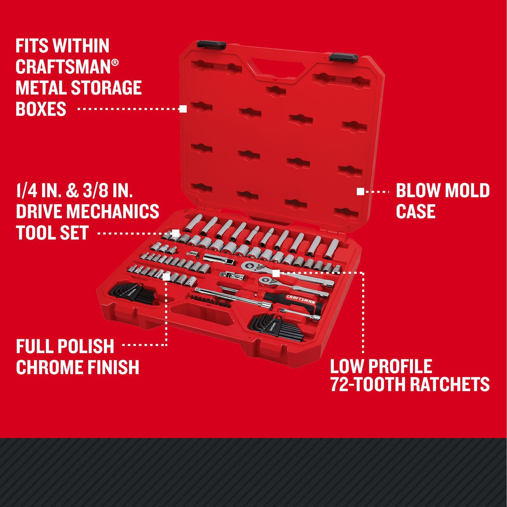 83 Piece Mechanics Tool and Socket Set E747
