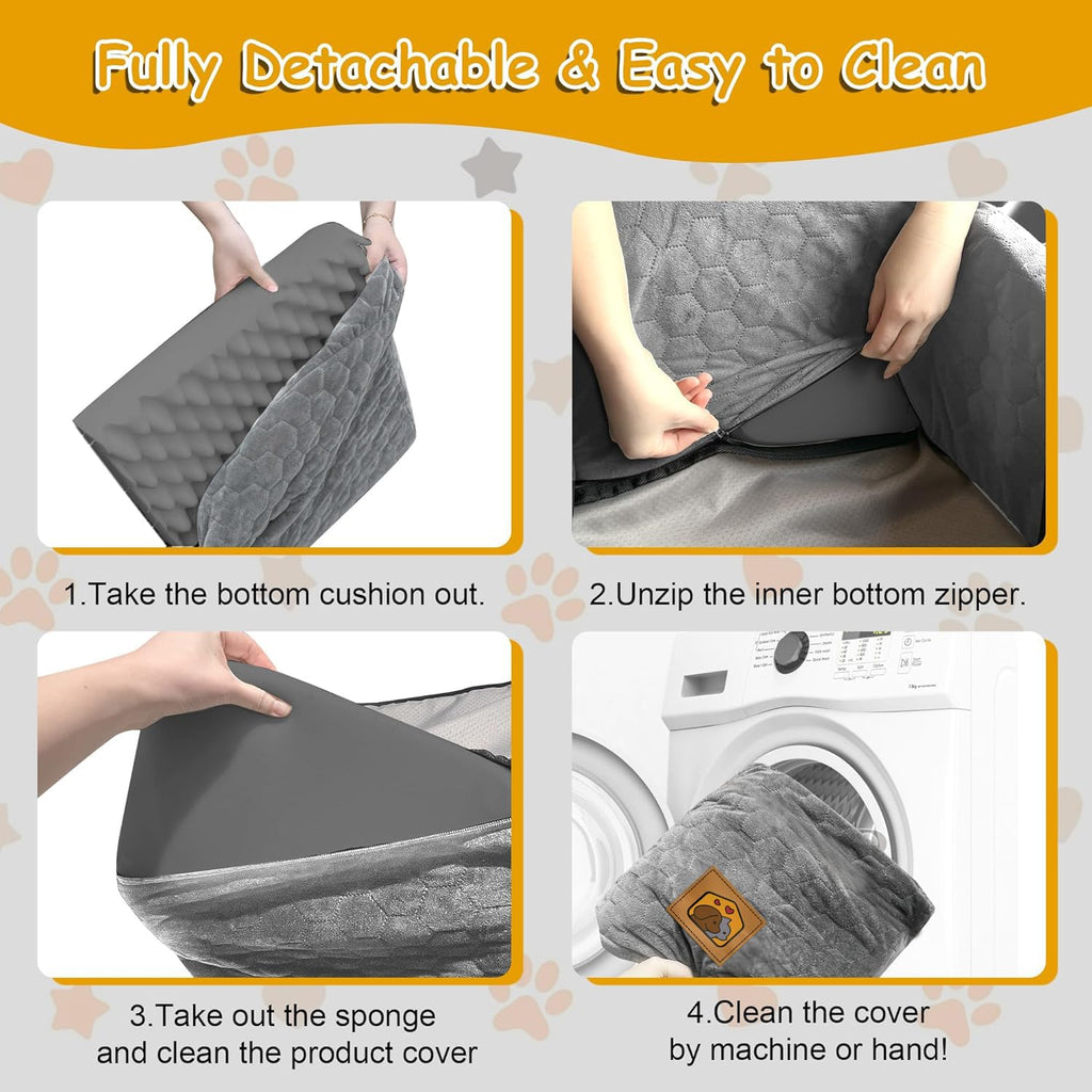 Memory Foam Dog Booster Seat with Washable Removable Cover T466