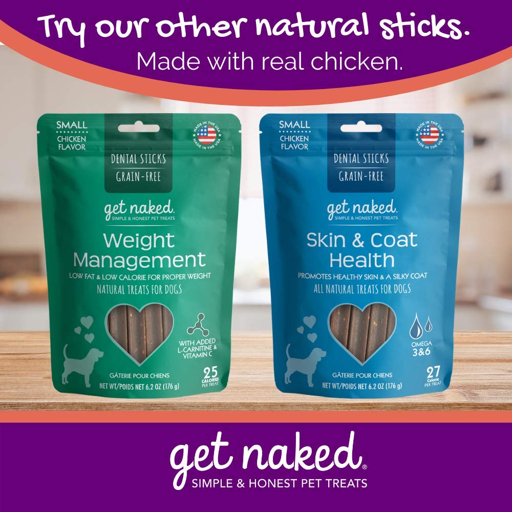 Grain-Free Dental Chew Sticks for Small Dogs, 6.2 oz E575