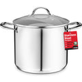 16 Quart Stainless Steel Stockpot with Tempered Glass Lid E73830
