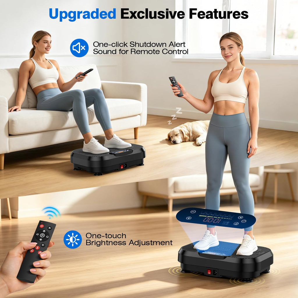 Vibration Plate Exercise Machine Black T80459