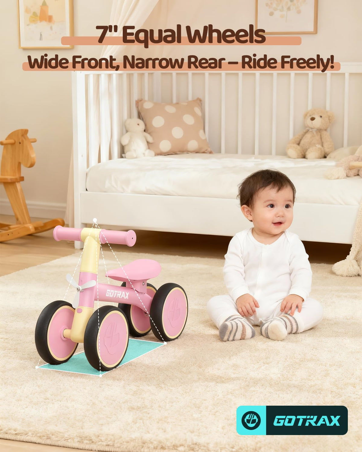 Baby Balance Bike 7" Silent Wheels T694