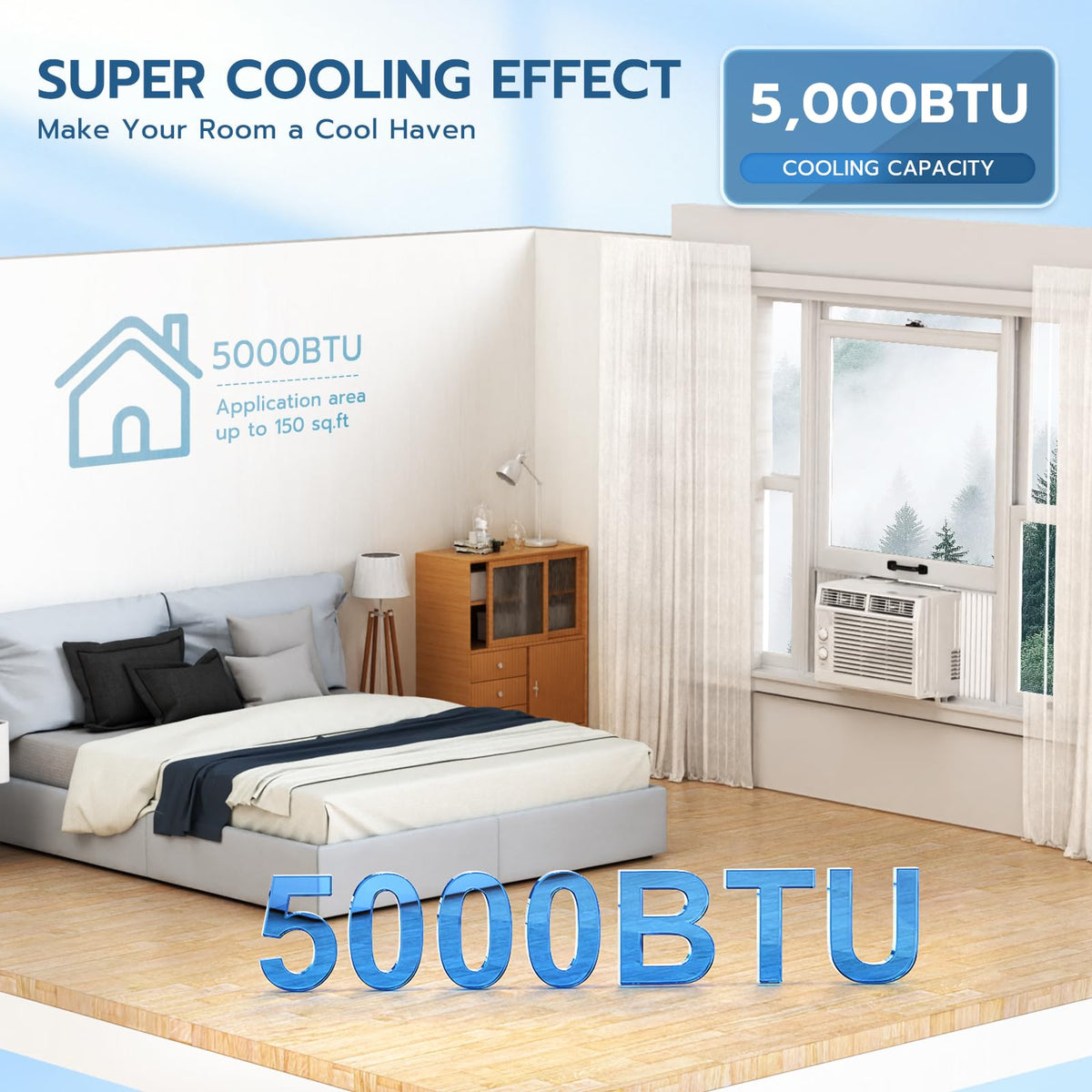 5000BTU Window Air Conditioners L8609