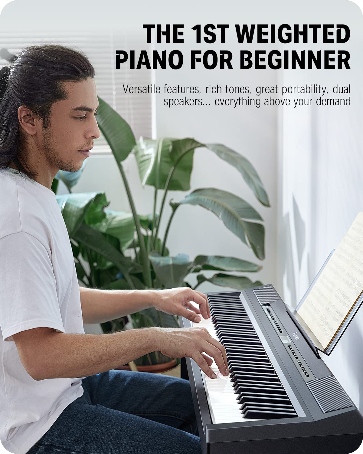 88 Key Weighted Digital Piano with Sustain Pedal D726697