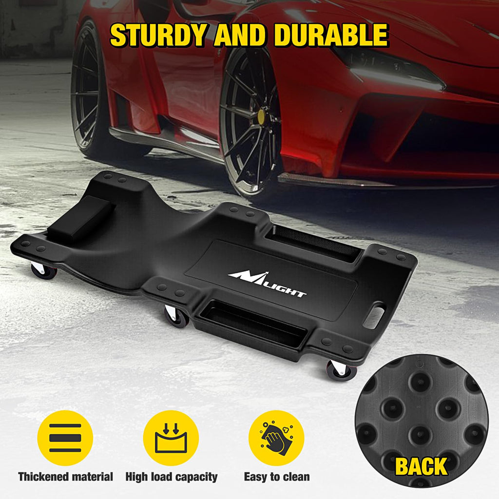 40" Mechanic Plastic Creeper with Padded Headrest F3728