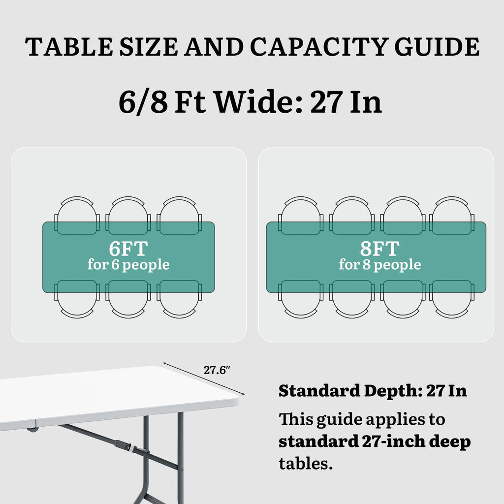 6ft Folding Table Heavy Duty D389