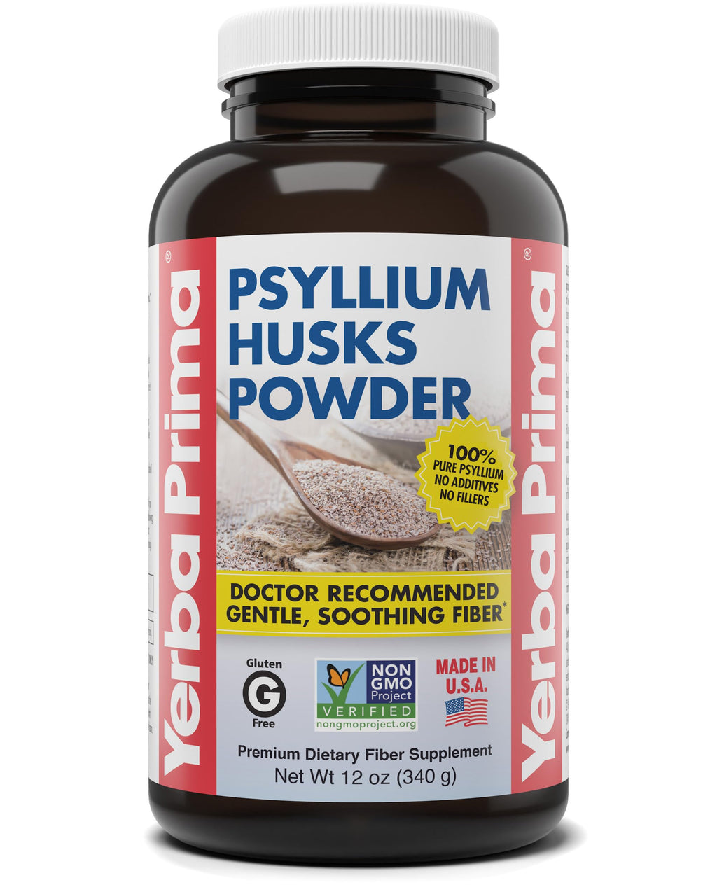 Psyllium Husks Powder 12 oz Fiber Supplement J6604