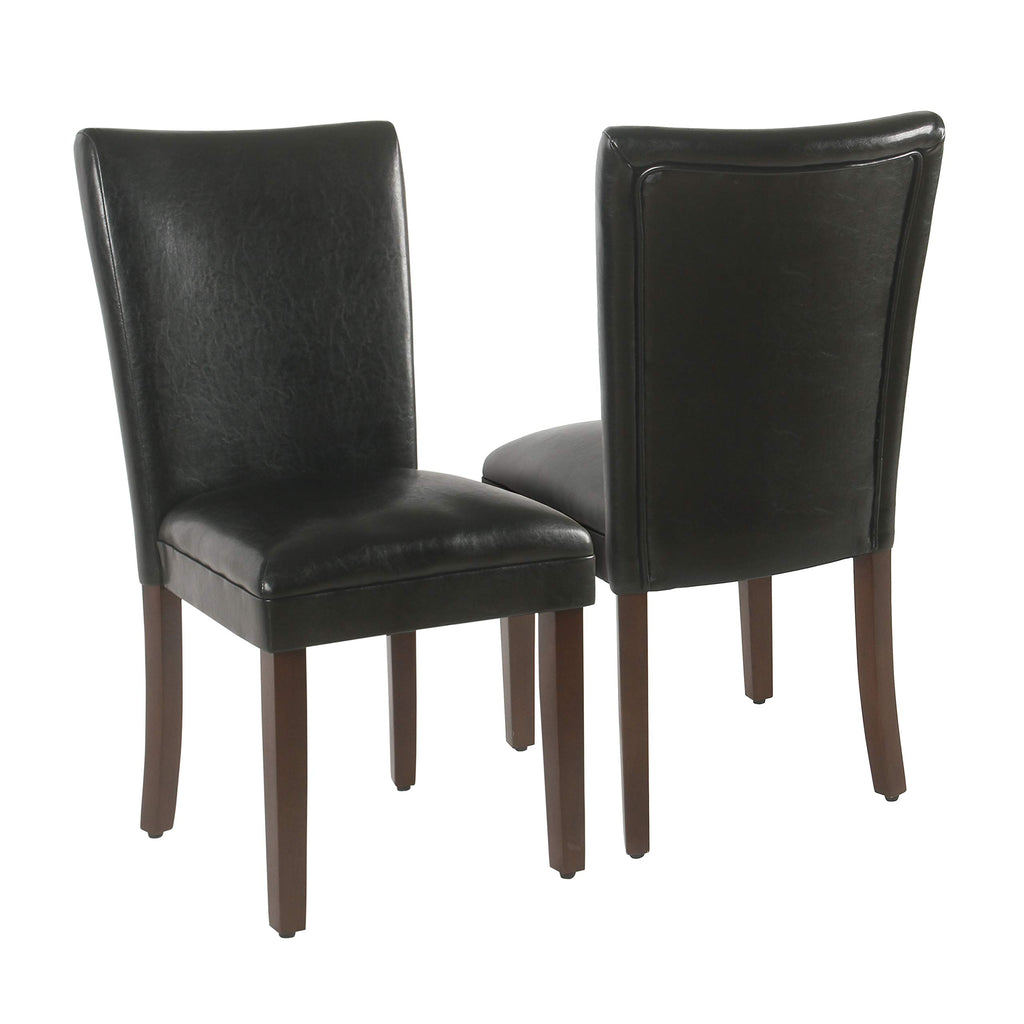 Black Faux Leather Dining Chair Set of 2 P2663