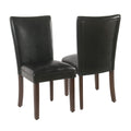 Black Faux Leather Dining Chair Set of 2 P2663