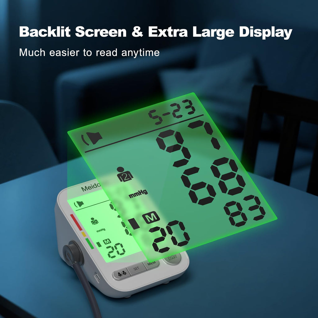 Rechargeable Automatic Digital Blood Pressure Monitor with 2 Cuffs L525