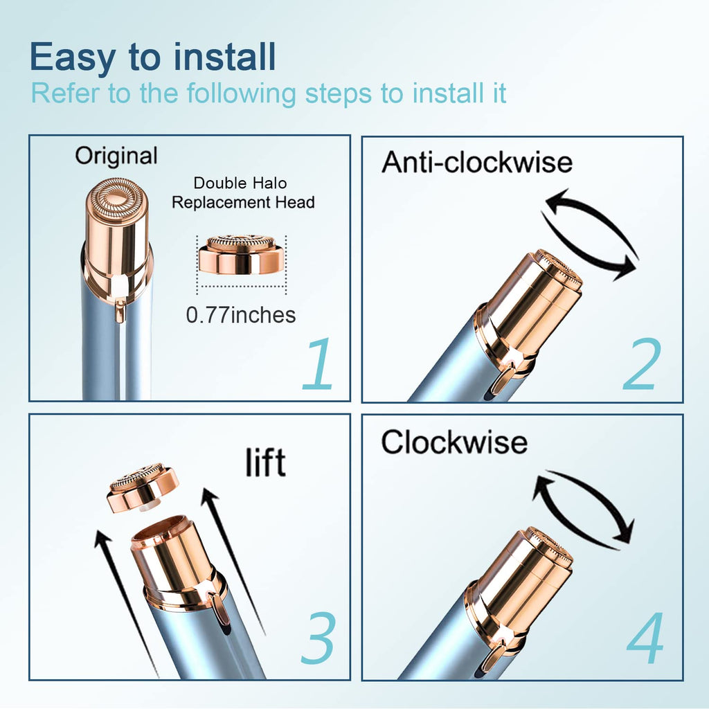 Facial Hair Remover 4-pc Replacement Heads G378993