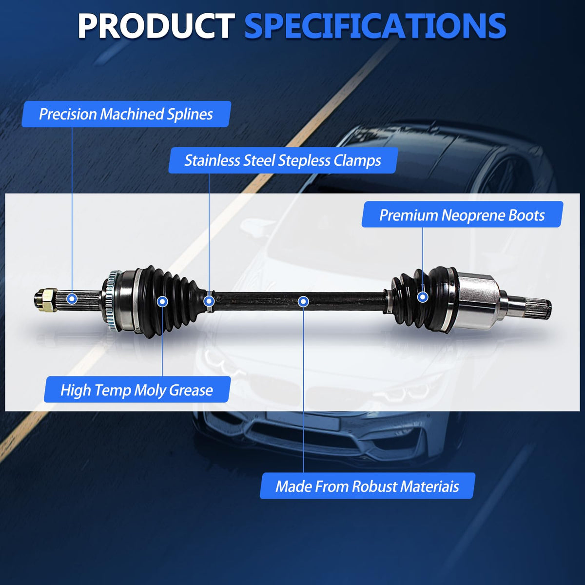 Front CV Axle Shaft FWD J47743