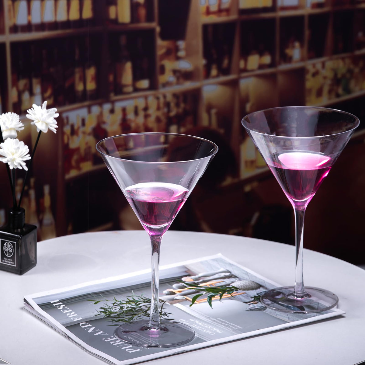 Martini Glasses Set of 4 Hand Blown 9.5oz O47283