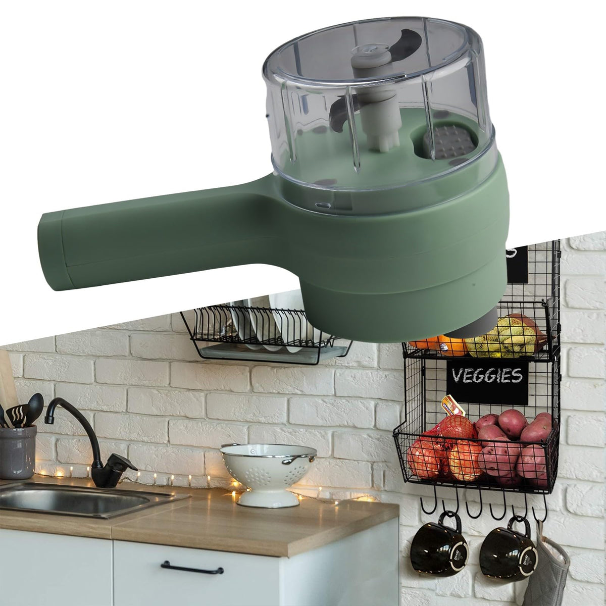 4 In 1 Portable Electric Vegetable Slicer Set Q795