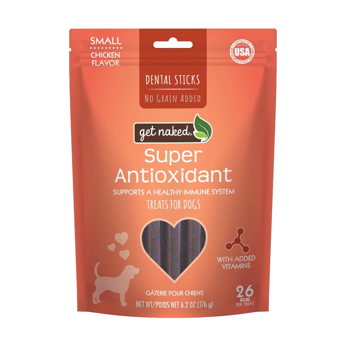 Grain-Free Dental Chew Sticks for Small Dogs, 6.2 oz E575