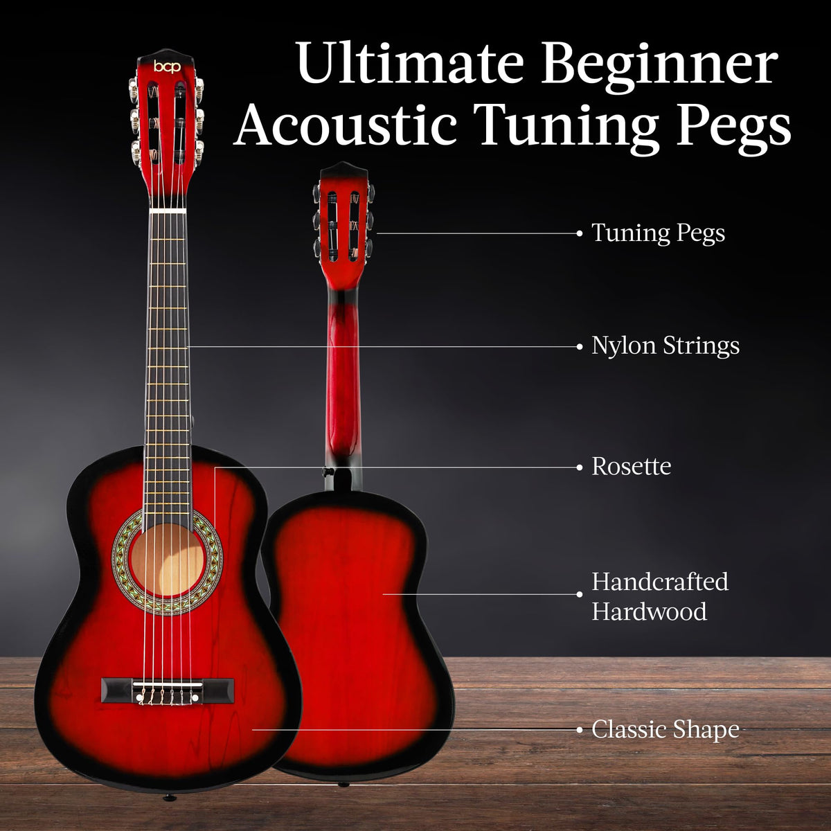 30in Kids Acoustic Guitar Starter Kit with Case T799224