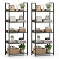 5-Tier Wooden Bookshelf Set of 2 R632