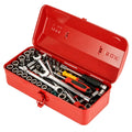 14 Inch Red Metal Tool Box with Latch and Handle F65243
