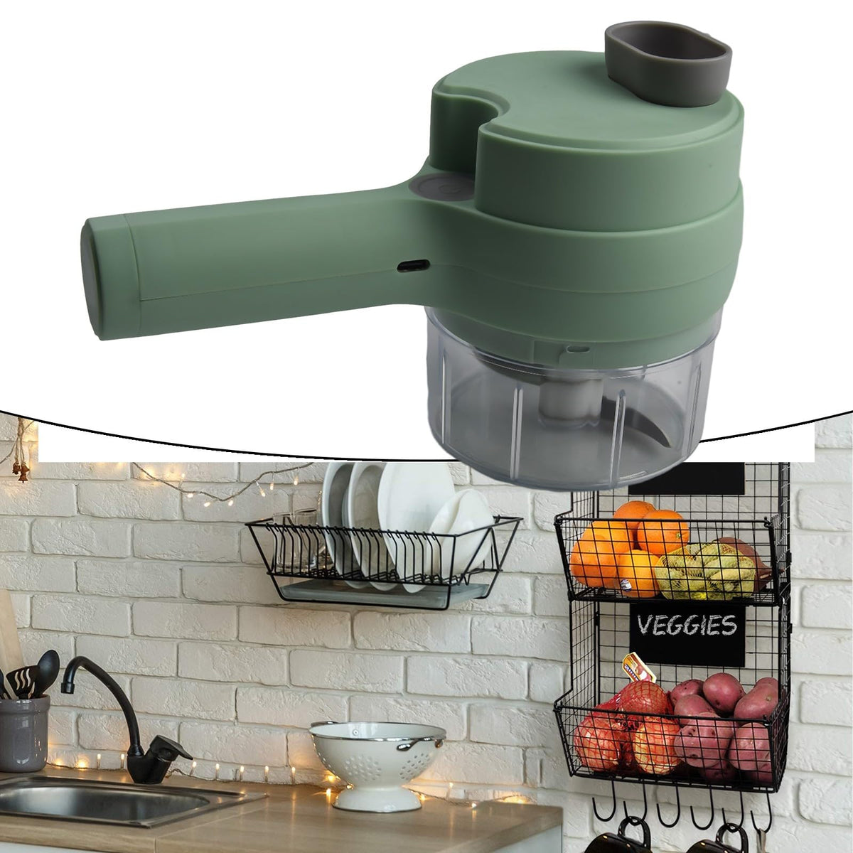 4 In 1 Portable Electric Vegetable Slicer Set Q795