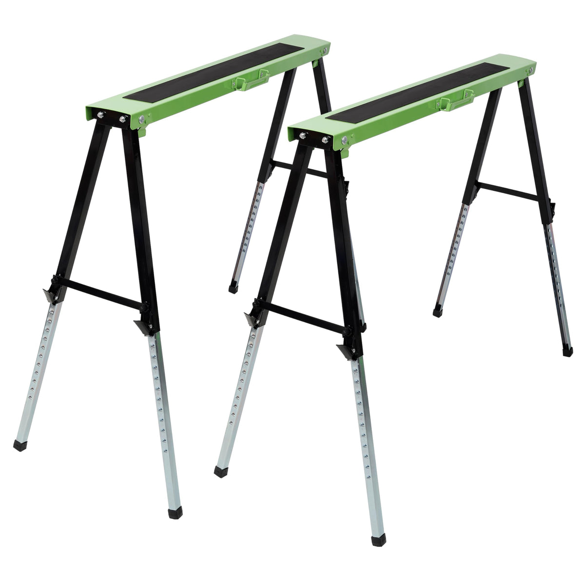 2-Pack Heavy-Duty Folding Sawhorses, 12-Position Adjustable, 660lbs Capacity R7080