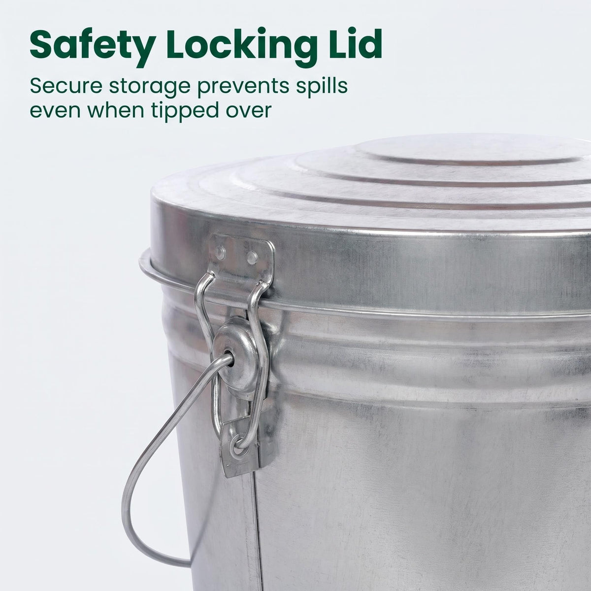 Galvanized Steel Storage Can with Locking Lid G781