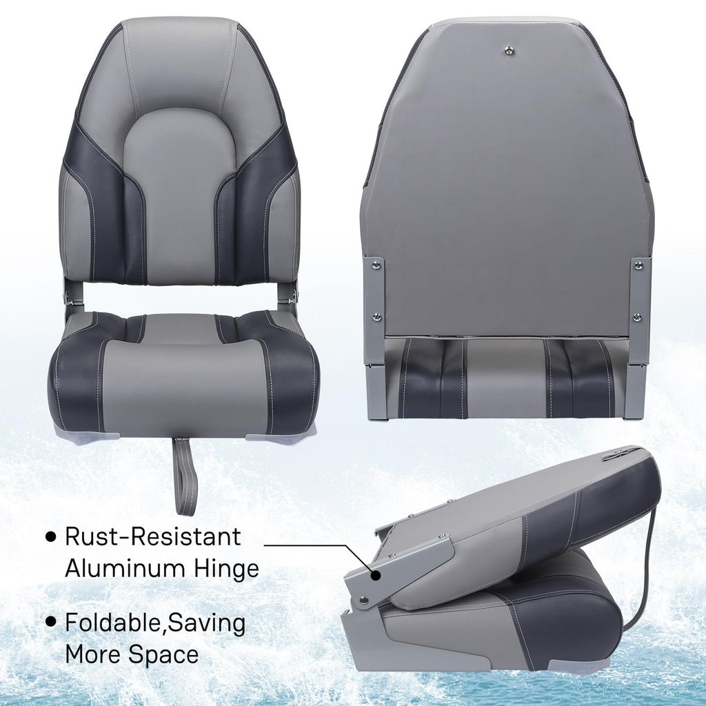 2 Pack High Back Folding Boat Seats X1124